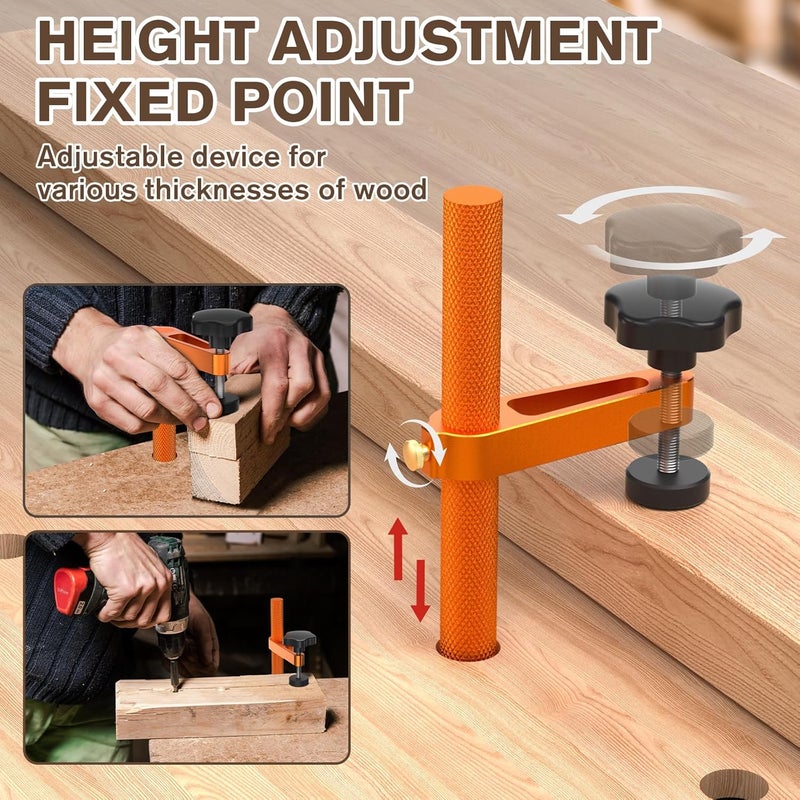 Sebupar مشبك بنش دوغ، مشبك ثقب دوغ 3/4" (19 مم)، ارتفاع قابل للتعديل، مشبك ألومنيوم مستقر لأدوات النجارة - عبوة من 2 - Image 5